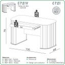 Ver imagem 7 de Mesa Escritório Ripada 135 cm c/01 Gaveta - Freijó/Off White