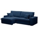 Ver imagem 1 de Sofá Retrátil Reclinável para Sala 3 Lugares 250cm Varsov F04 Veludo Azul - Lyam Decor