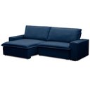 Ver imagem 5 de Sofá Retrátil Reclinável para Sala 3 Lugares 250cm Varsov F04 Veludo Azul - Lyam Decor