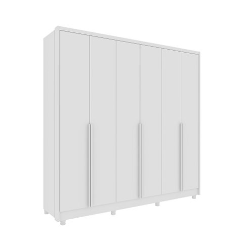 Guarda Roupa Casal 100% Mdf 6 Portas 6 Gavetas com Pés Fortuna Tcil Tcil Móveis Roupeiro 100% Mdf Fo
