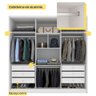 Guarda Roupa Casal 100% Mdf 6 Portas 6 Gavetas com Pés Fortuna Tcil Tcil Móveis Roupeiro 100% Mdf Fo - 11