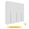 Guarda Roupa Casal 100% Mdf 6 Portas 6 Gavetas com Pés Fortuna Tcil Tcil Móveis Roupeiro 100% Mdf Fo - 2