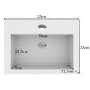 Ver mais imagens de Conjunto Banheiro Gabinete 60cm 01 Gaveta Com Cuba E Espelho Malta B06 Barrique Branco - Lyam Decor
