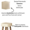 Ver imagem 3 de Kit 2 Banquetas sem Encosto para Bancada Confortável Pés Palito Cozinha Resistente Balcão