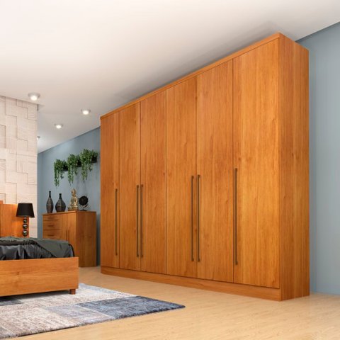 Guarda Roupa Sevilla Casal 6 Portas 8 Gavetas Tcil:cinamomo