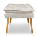 Ver imagem 6 de Kit Poltrona Decorativa e Puff Opala Luxo Linho Bege Dal Poz Estofados