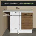 Ver mais imagens de Balcão Armário de Cozinha de Canto 1 Porta Branco/Rustic Glamy Madesa