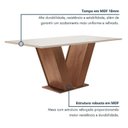 Ver mais imagens de Conjunto Mesa de Jantar com 6 Cadeiras 100% MDF Casuá Chocolate/Off White/Suede Bege Espanha