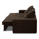 Ver imagem 5 de Sofá Retrátil e Reclinável 3 Lugares 2,50m com Molas Milão Suede Marrom Mirra Decor