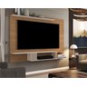Painel Home Luxo para Tv até 55 pol com 3 nicho Freijó/Off White - 1