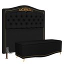 Ver imagem 1 de Cabeceira Cama Box Casal Queen 160cm Com Calçadeira Baú Imperial J02 Corano Preto - Mpozenato