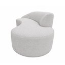 Ver imagem 2 de Sofá Curvo 180cm Braço Lado Esquerdo Mavie Bouclé Cinza - Sallar Home
