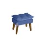Poltrona Decorativa Opala e Puff Opala Suede Azul Marinho Smf Decor - 2