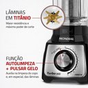 Ver imagem 5 de Liquidificador Mondial L-1400-Lt Turbo Inox 1400W 2,1L 12 Velocidades Preto Inox 220V