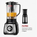 Ver imagem 4 de Liquidificador Mondial L-1400-Lt Turbo Inox 1400W 2,1L 12 Velocidades Preto Inox 220V