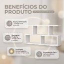 Ver imagem 5 de Nicho Decorativo Organizador de Livros 80cm MDF Sala Quarto Branco