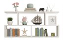 Ver imagem 1 de Nicho Decorativo Organizador de Livros 80cm MDF Sala Quarto Branco