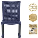 Ver imagem 3 de Conjunto 6 Cadeiras Cannes Corda Náutica e Mesa Retangular Ripada 2,00m em Alumínio para Edícula, Ja