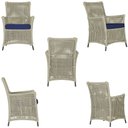 Ver imagem 5 de 4 Poltronas e 1 Mesa Igapó em Alumínio Pintura Marrom Corda Náutica Estofado 10