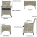 Ver imagem 2 de 4 Poltronas e 1 Mesa Igapó em Alumínio Pintura Marrom Corda Náutica Estofado 10