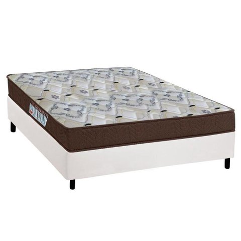 Cama Box Viúva: Colchão Ortopédico Ortobom D45/ep Anatômico Fort Tech Iso 150 + Base White(