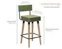 Ver imagem 3 de Kit com 3 Banqueta Barcelona - Couríssimo Verde