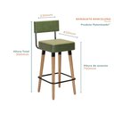 Ver imagem 3 de Kit com 3 Banqueta Barcelona - Couríssimo Verde