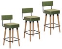 Ver imagem 1 de Kit com 3 Banqueta Barcelona - Couríssimo Verde