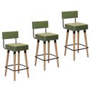 Ver imagem 1 de Kit com 3 Banqueta Barcelona - Couríssimo Verde