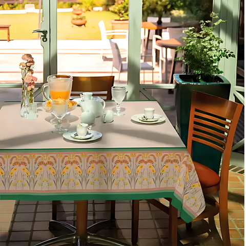 Toalha de Mesa 4 Lugares Pop Quadrada Toscana 140x140cm