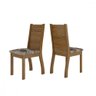 Kit 4 Cadeiras De Jantar Viero Napoli Nati Imbuia Tecido Cacau Imbuia - 4
