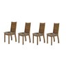 Kit 4 Cadeiras De Jantar Viero Napoli Nati Imbuia Tecido Cacau Imbuia - 1