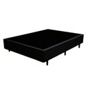 Ver imagem 2 de Cama Box Blindado Casal King Design Sintético Preto 138x188x40