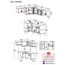 Ver imagem 5 de Cozinha Completa de Canto Veneza GB Multimóveis MP2060 com Armário e Balcão Preta