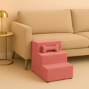 Ver imagem 6 de Escada Pet Escadinha Suede Rosé Cachorro Gato Rampa Pet Ossinho