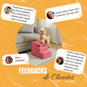 Ver imagem 7 de Escada Pet Escadinha Suede Rosé Cachorro Gato Rampa Pet Ossinho