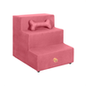 Escada Pet Escadinha Suede Rosé Cachorro Gato Rampa Pet Ossinho - 1