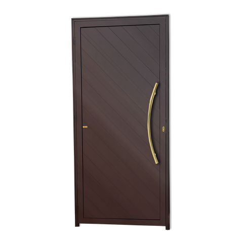 Porta Lambril Savana c/Puxador D. Super Marrom Corten Dourado 100 Brimak