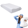 Travesseiro Cervical Alinhamento de Pescoço Anti Ronco Infravermelho Longo Branco - 7