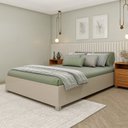 Ver imagem 1 de Cama Casal em MDP 193cm x 144cm Grecia Yescasa Cinza/Off White