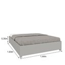 Ver imagem 5 de Cama Casal em MDP 193cm x 144cm Grecia Yescasa Cinza/Off White