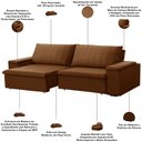 Ver imagem 4 de Sofá 3 Lugares Retrátil Reclinável para Sala 245cm Malfati F04 Veludo Terracota - Lyam Decor