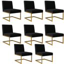 Ver imagem 1 de Kit 8 Cadeira Liv Zahav Sala Quarto Clínica Consultório:preto