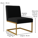 Ver imagem 3 de Kit 8 Cadeira Liv Zahav Sala Quarto Clínica Consultório:preto