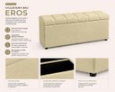 Ver imagem 7 de Kit Cabeceira Mais Calçadeira com Baú Eros Queen 160cm para Cama Box Suede Bege Biselo'S-Decor