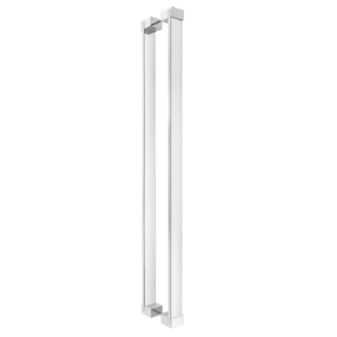 Puxador para Portas Alto Brilho em Aço Inox Apolo Grego Metal 40cm