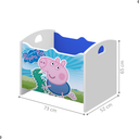 Ver imagem 2 de Baú Organizador Infantil Adamantina Azul Branco