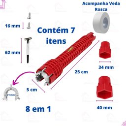 Chave Hidráulica Reparadora Multifuncional Grifo + Veda Rosca - 3