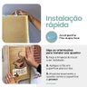 Kit 3 Quadros Decoração Abstrato Sala de Jantar Moldura Caixa Luxo Folhas Douradas Moderno - 7