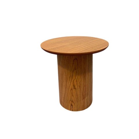 Mesa Lateral Cilíndrica 31cm Freijó